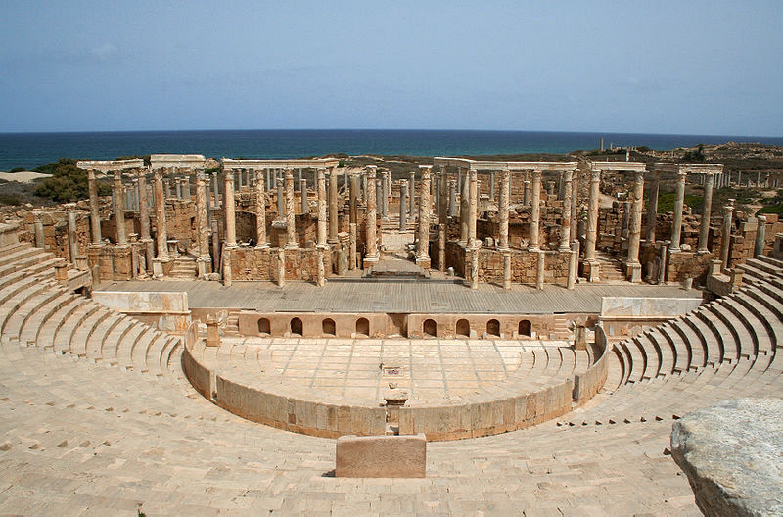 Ruinas del yacimiento romano de Leptis Magna