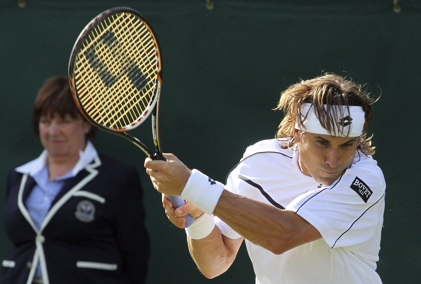 El tenista español David Ferrer, en el partido ante Benoit Pairé