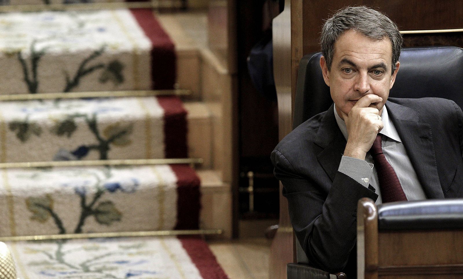 El presidente del Gobierno, José Luis Rodríguez Zapatero, en el Congreso de los Diputados