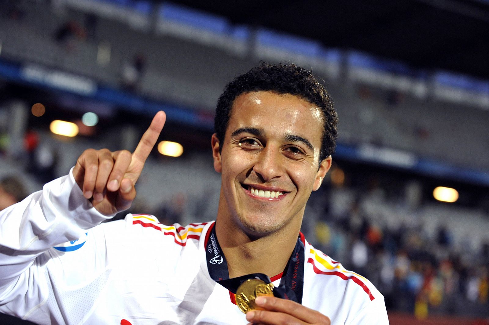 Thiago Alcántara, tras proclamarse campeón de Europa con la selección sub-21, el domingo 25 de junio en Dinamarca.