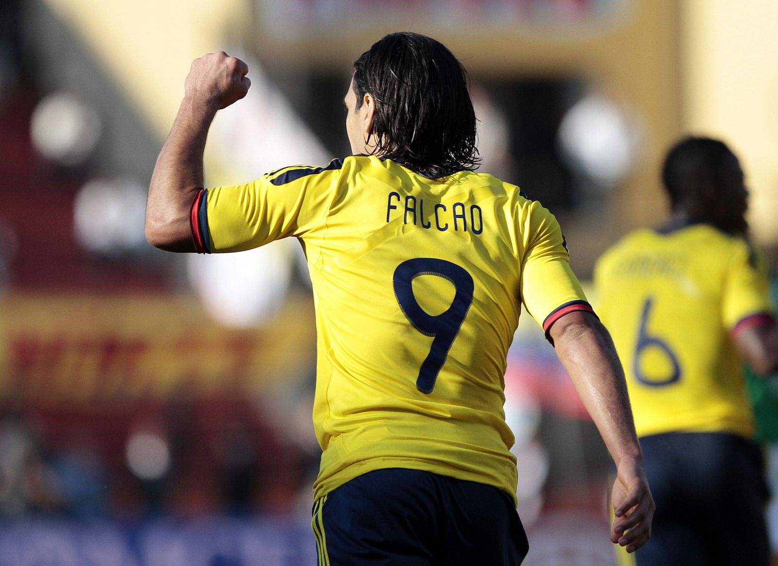 Radamel Falcao celebra un gol de Colombia en la Copa América
