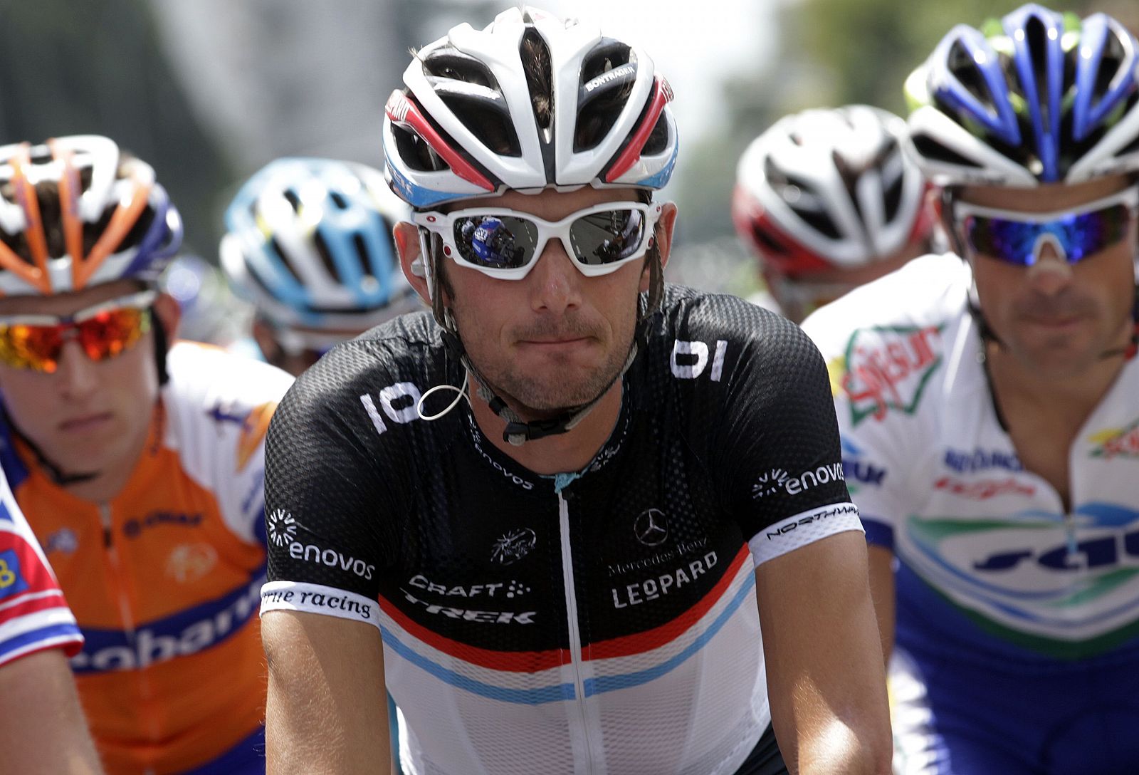 Leopard-Trek rider Frank Schleck of Luxembourg rides during the 13th stage of the Tour de France 2011 cycling race