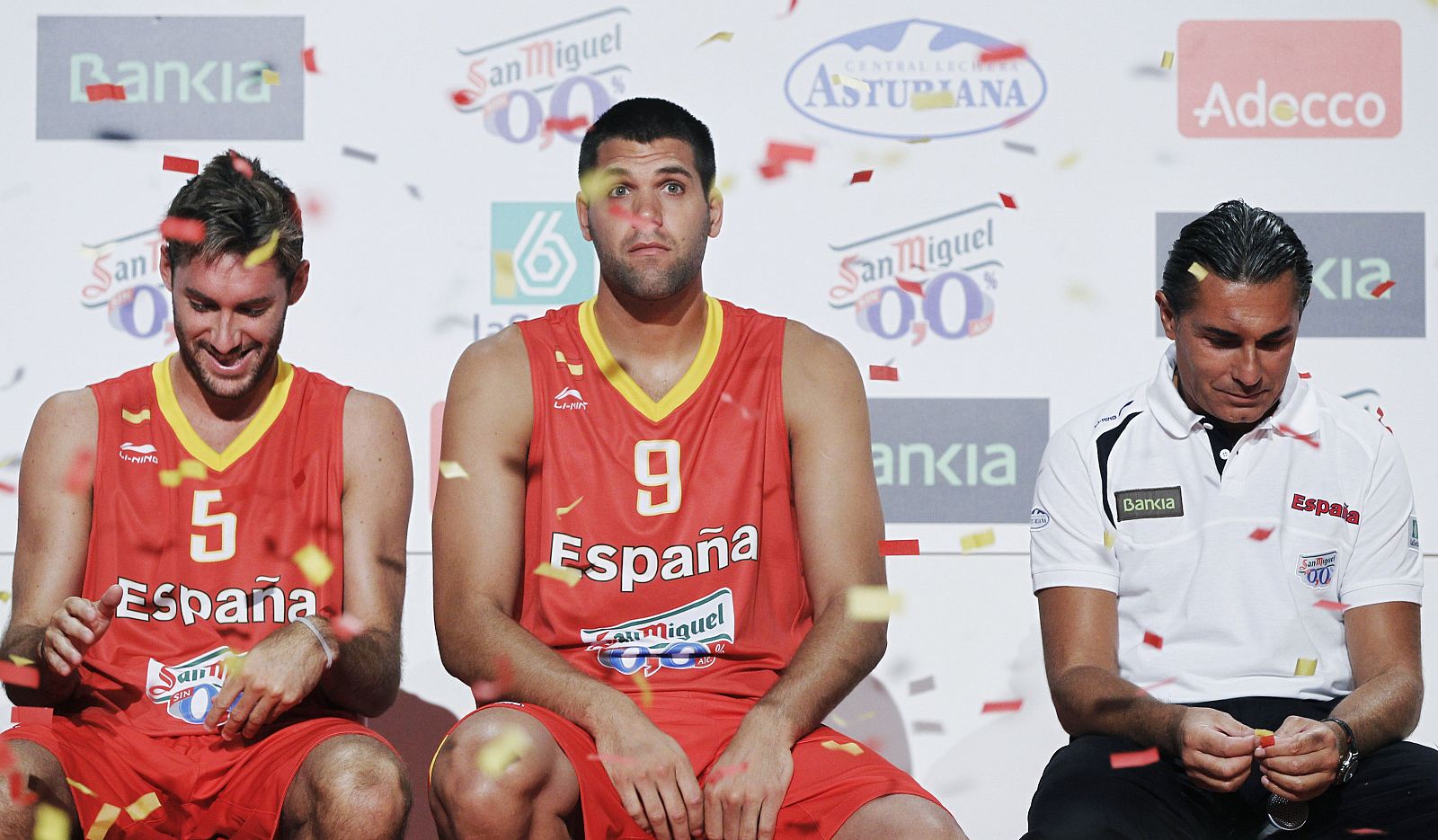 Felipe Reyes durante la presentación del equipo que competirá en el Eurobasket