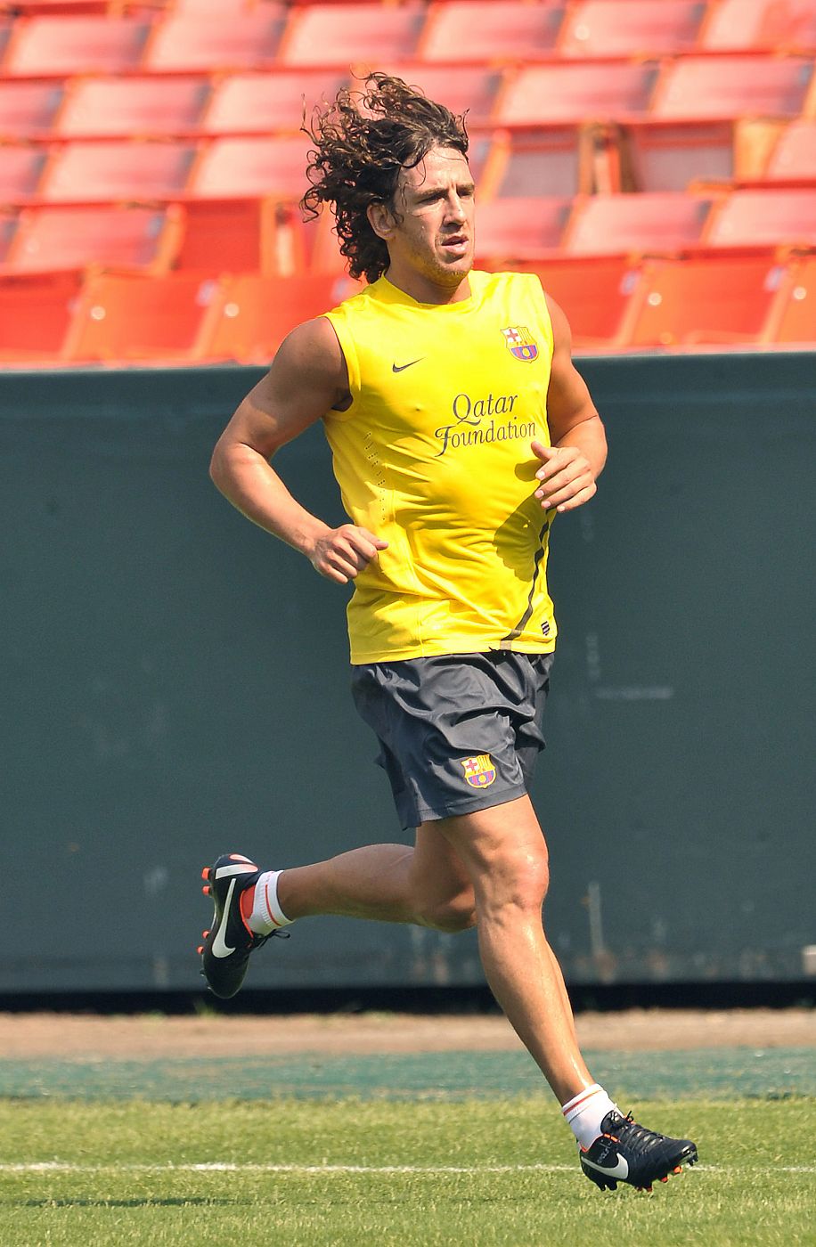 Carles Puyol, en un entrenamiento con el Barcelona.