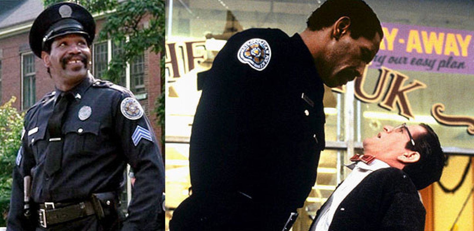 Bubba Smith en dos imágenes de 'Loca academia de policía'