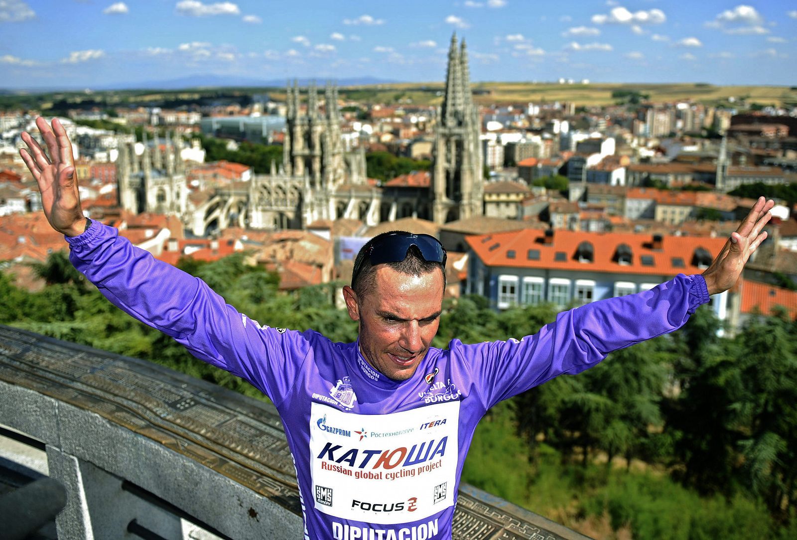 El ciclista español del equipo Kathusa Joaquín Rodríguez, líder de la general