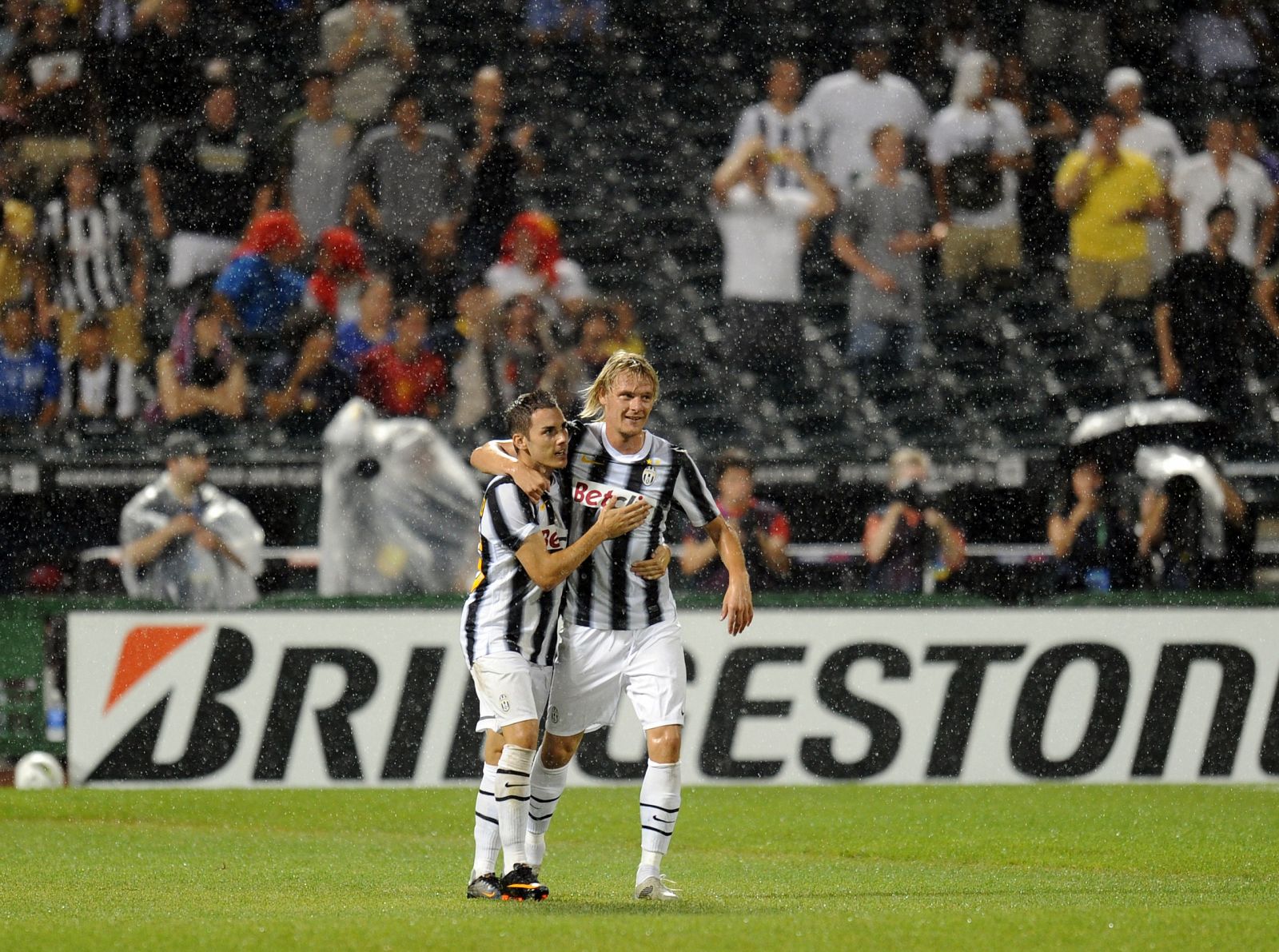 Cristian Pasquato y Milos Krasic, actuales jugadores de la Juventus