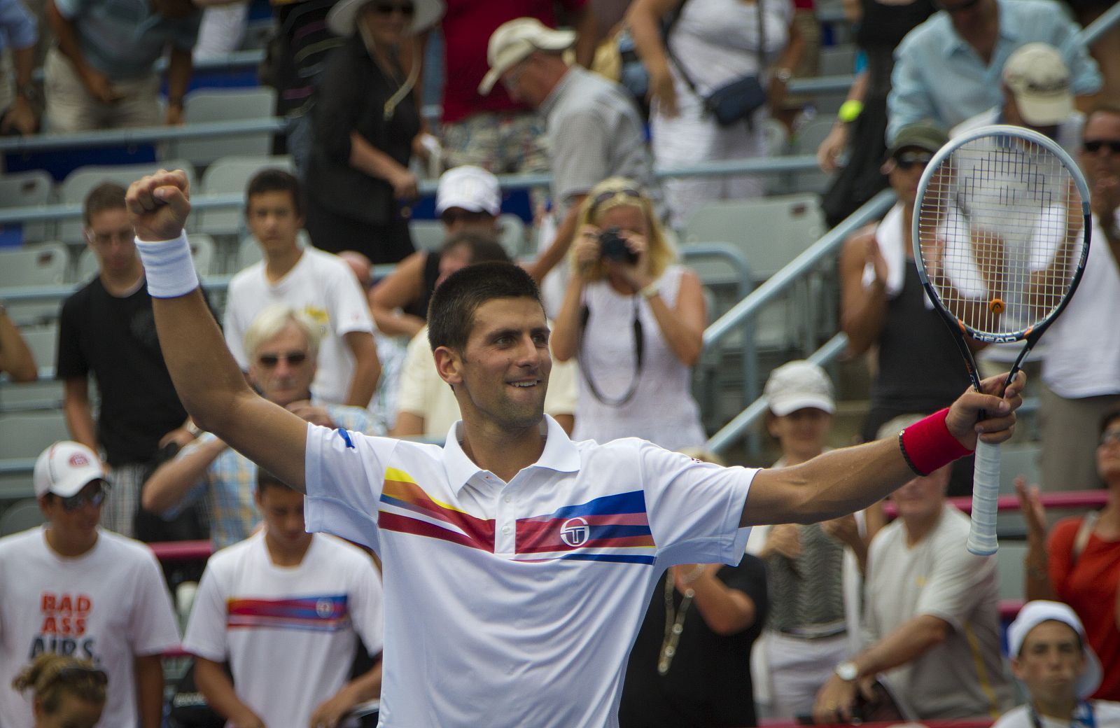 El serbio Novak Djokovic celebra su triunfo