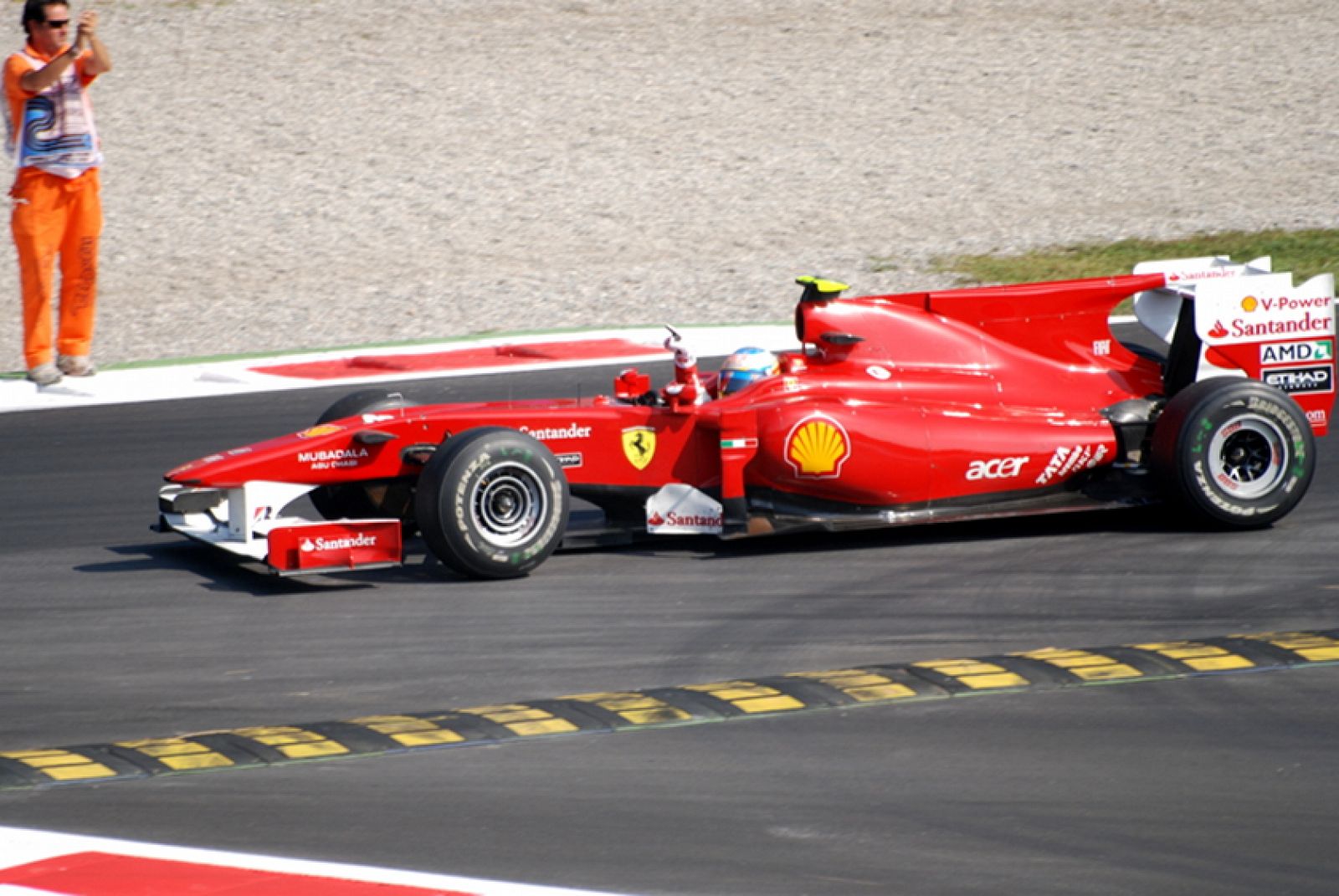 Fernando Alonso se impuso en el circuito de Monza en 2010.