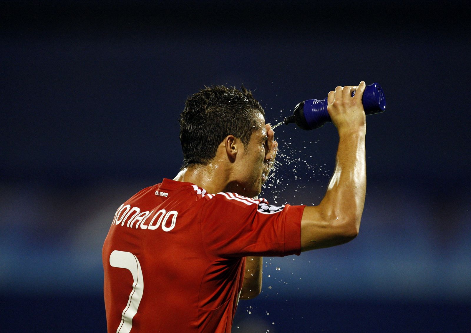 Cristiano Ronaldo durante el partido de Champions frente al Dinamo de Zagreb.