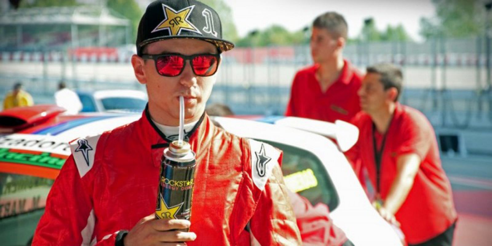 Lorenzo, durante la disputa de las 24 Horas de Automovilismo en Montmeló