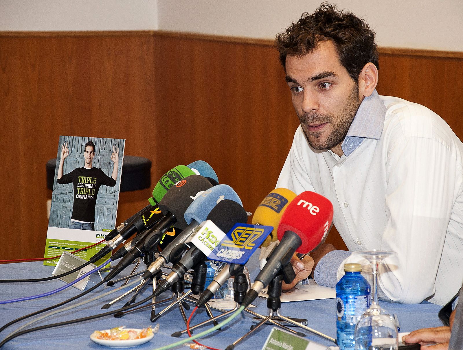 José Manuel Calderón, durante la rueda de prensa