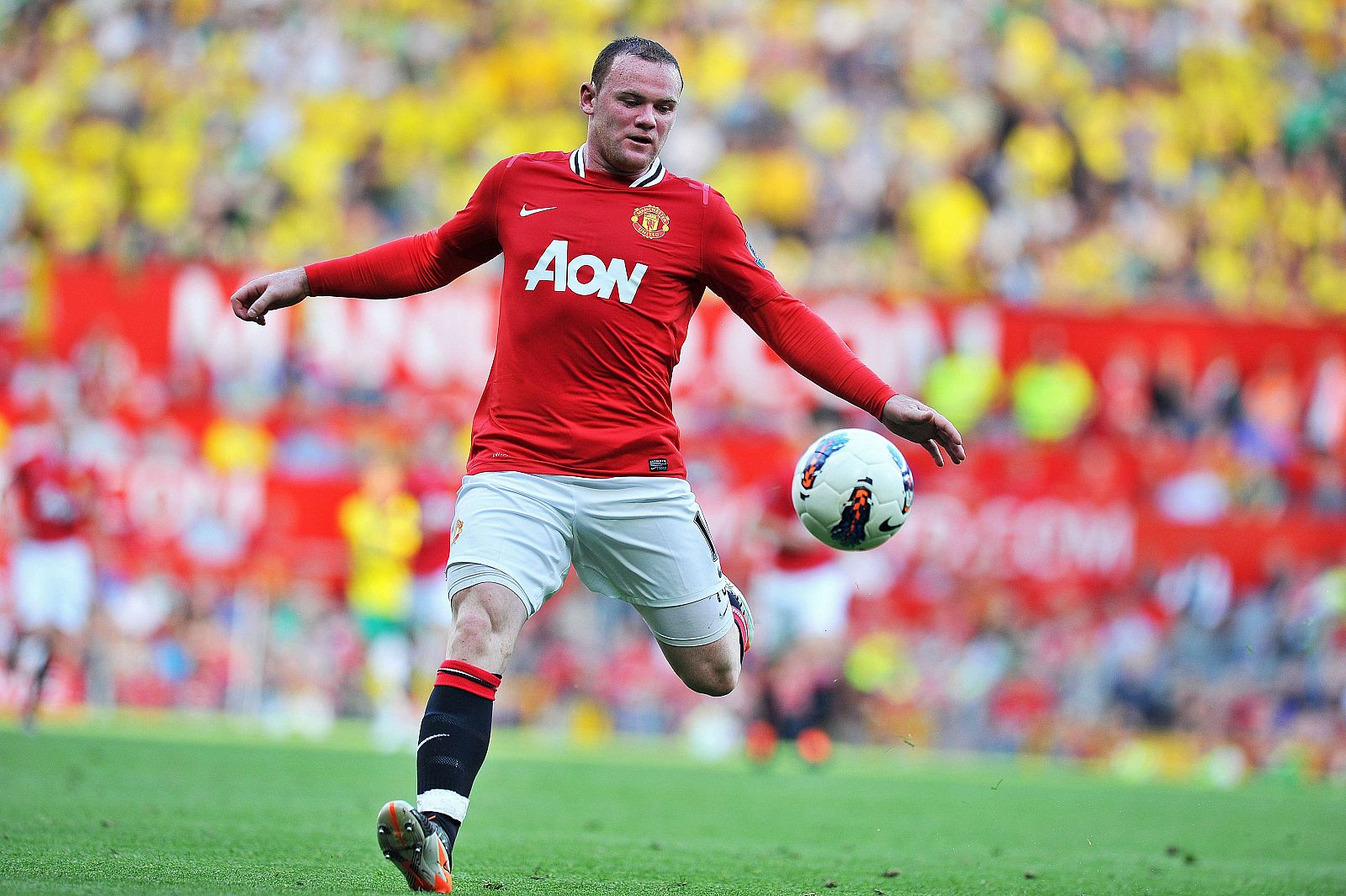 El delantero del Manchester United, Wayne Rooney, en un momento del partido