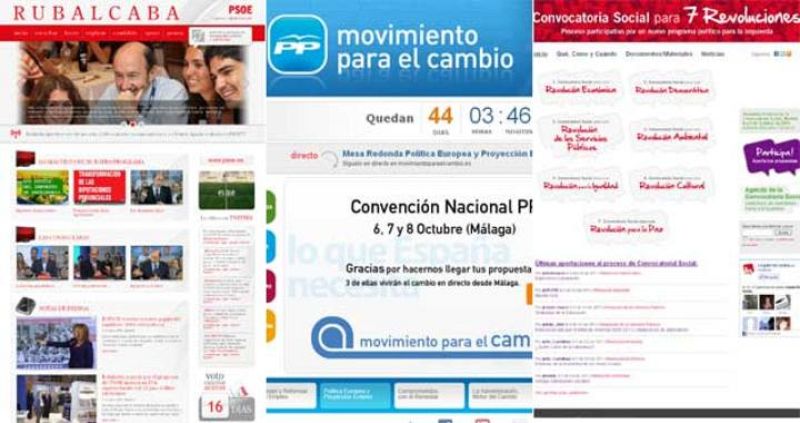 Los partidos estrenan nuevas páginas web