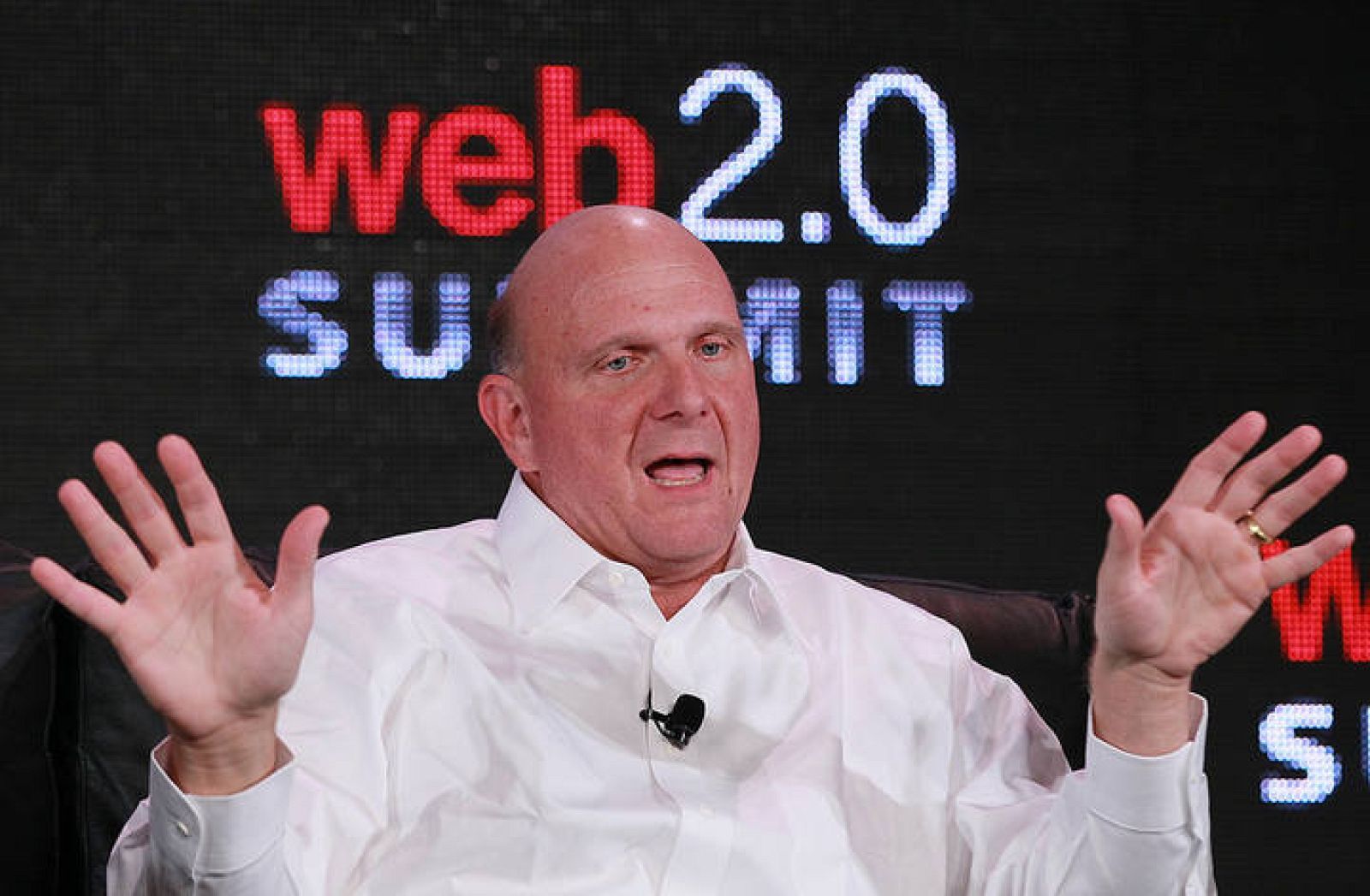 El CEO de Microsoft, Steve Ballmer, durante su intervención en la conferencia Web 2.0