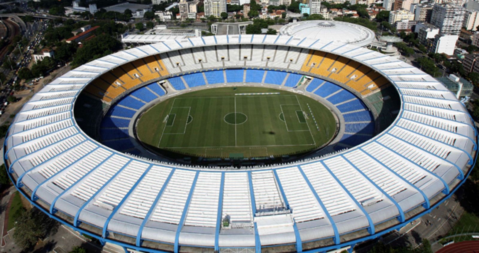 Imagen aérea del estadio de Marcacaná.