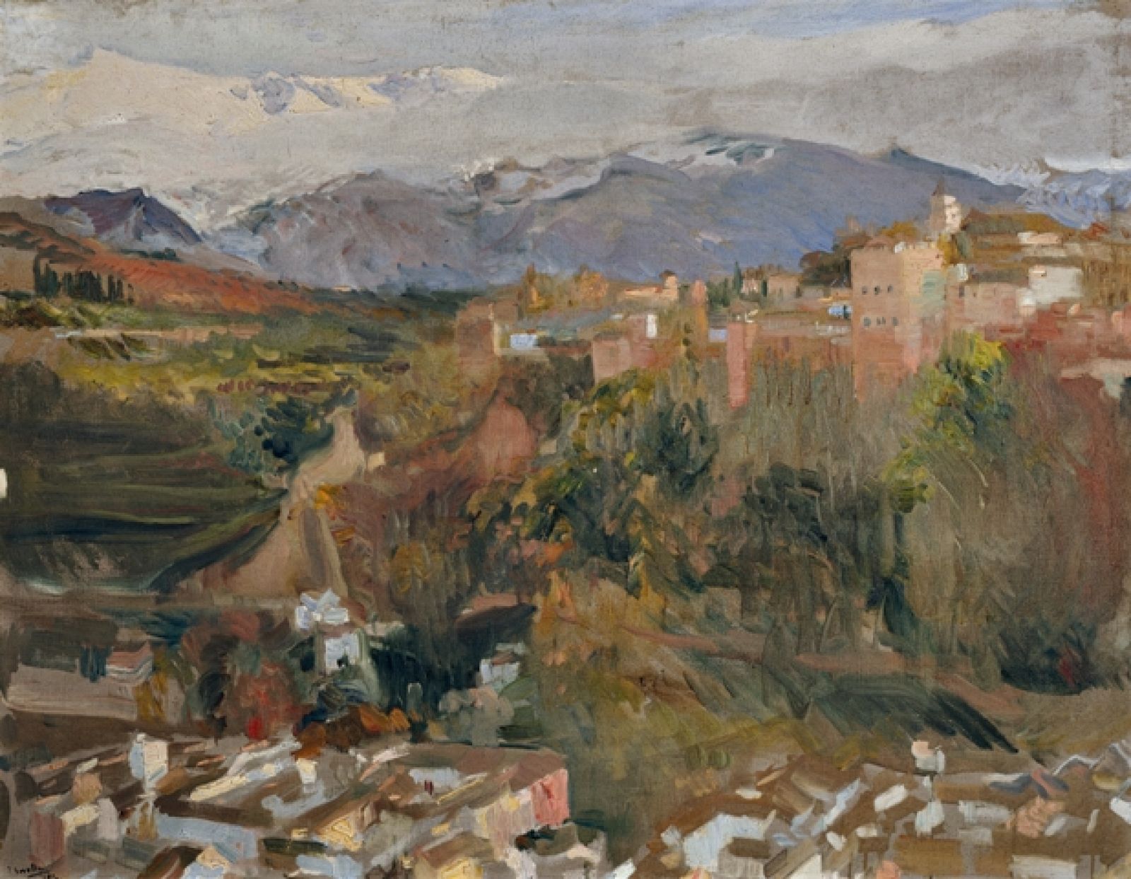 'Granada, 1909', pintado por Joaquín Sorolla en uno de sus cuatro viajes a la ciudad