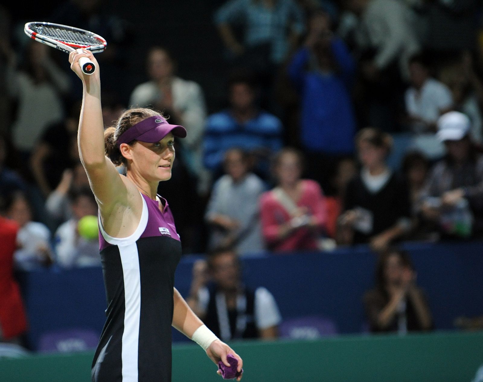 Samantha Stosur celebra su victoria sobre la china Na Li