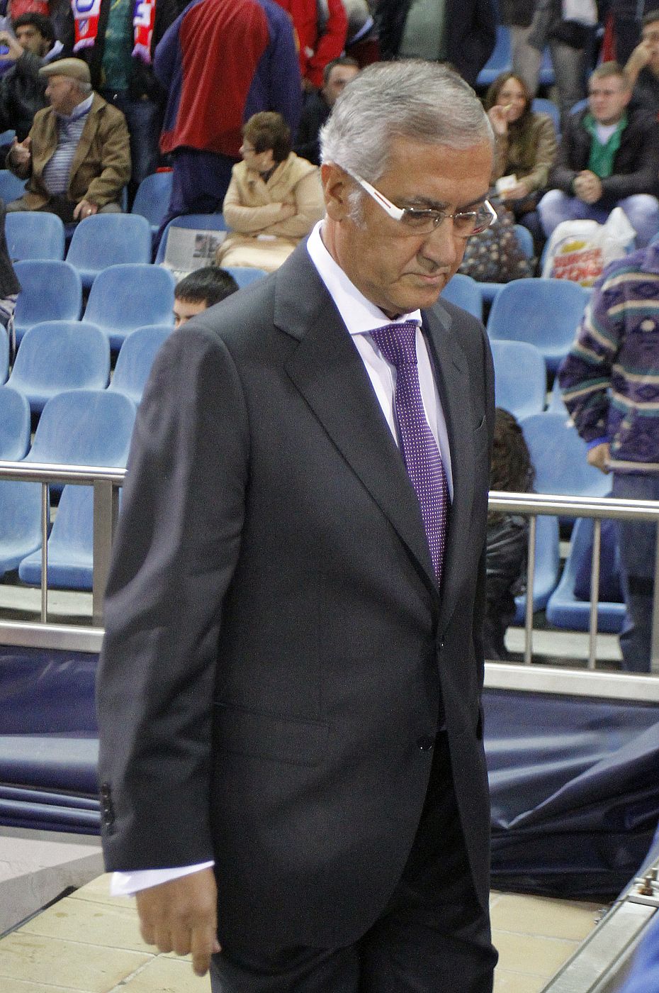 El entrenador del Atlético de Madrid, Gregorio Manzano, en el partido que les enfrenta al Real Zaragoza.