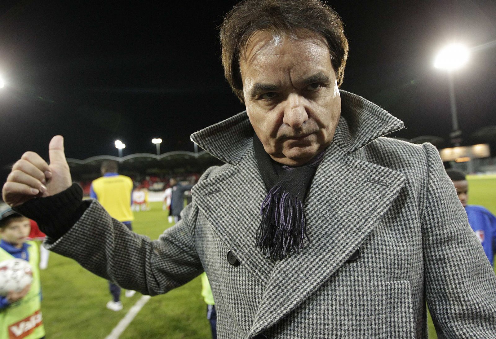 FC Sion's President Constantin gestures after their Super League soccer match against FC Thun in Sion