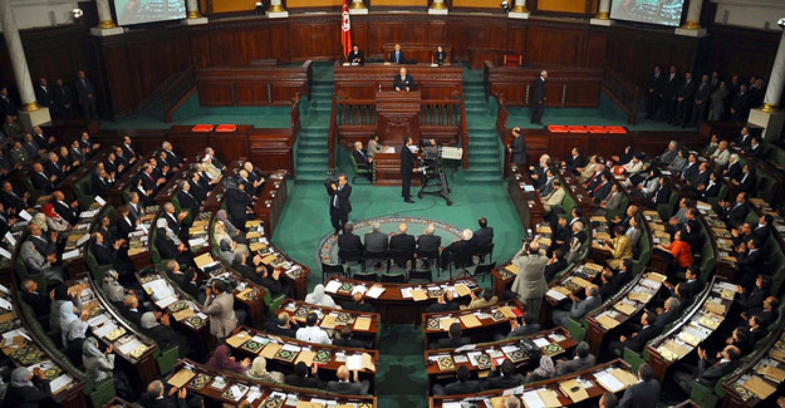 Imagen de la asamblea constituyente de Túnez, reunida este 22 de noviembre