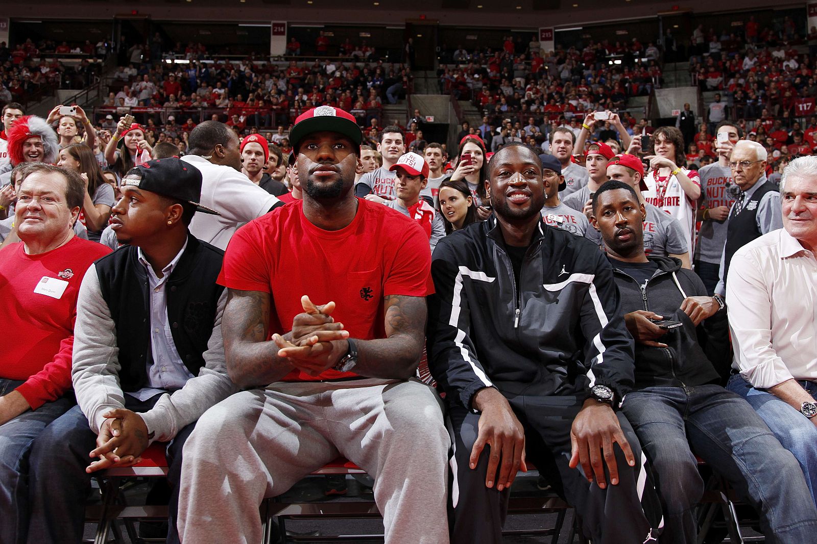 LeBron James y Dwyane Wade, jugadores de la NBA.