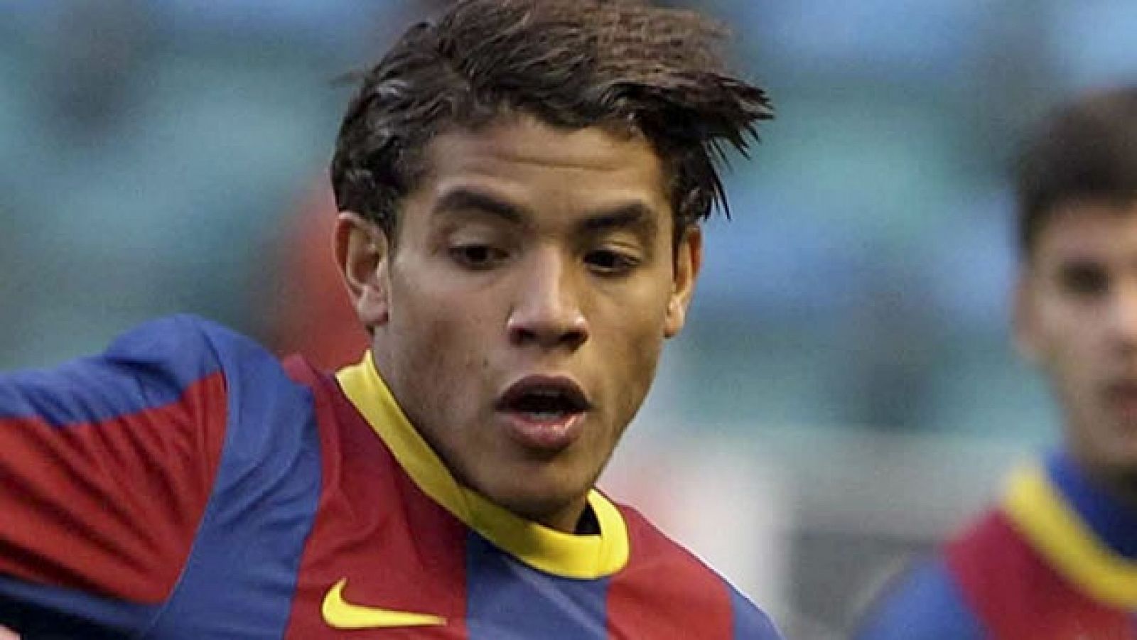 El jugador del FC Barcelona, Jonathan Dos Santos.