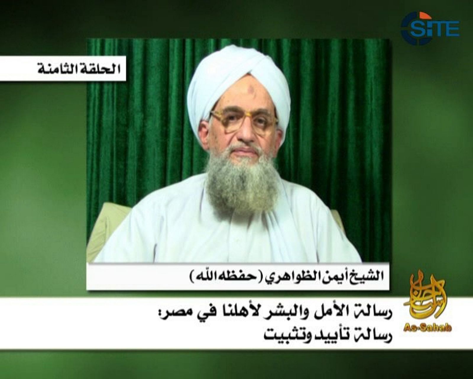Captura del vídeo en el que Al-Zawahiri ha reivindicado el secuestro de un activista estadounidense