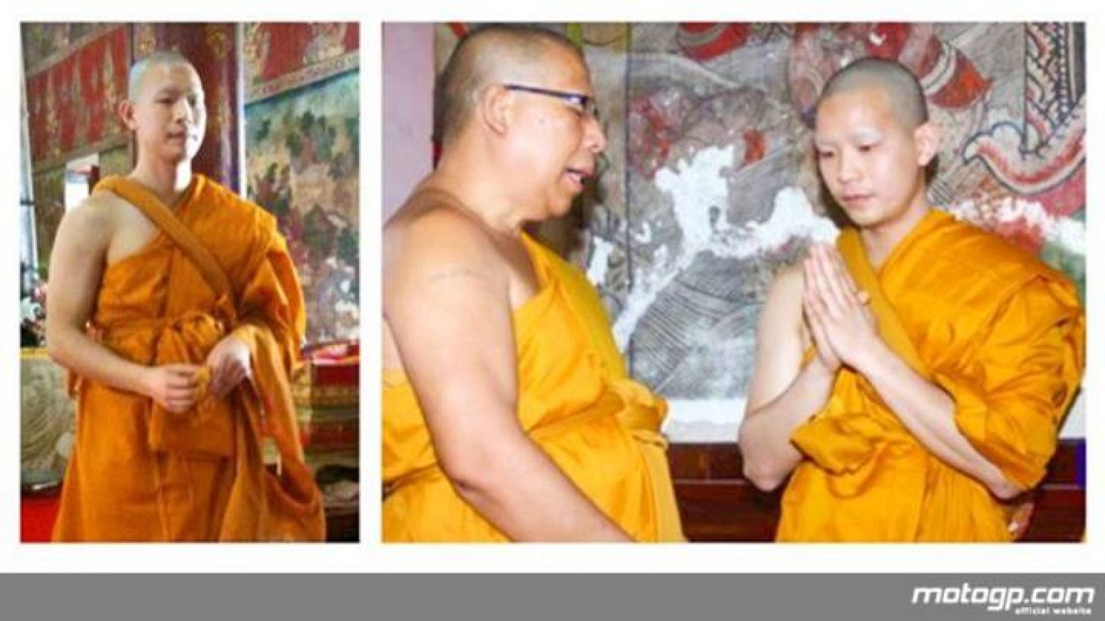 Ratthapark Wilairot durante la ceremonia de iniciación a monje budista.