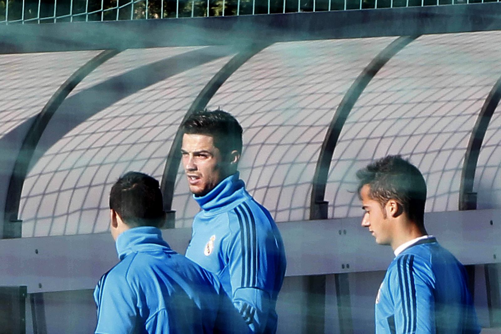 El delantero portugués del Real Madrid, Cristiano Ronaldo, durante un entrenamiento.