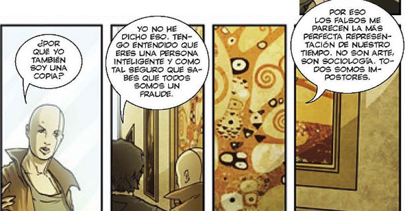 Viñetas del cómic 'Lágrimas en la lluvia', de Rosa Montero, Damián Campanario y Alessandro Valdrighi