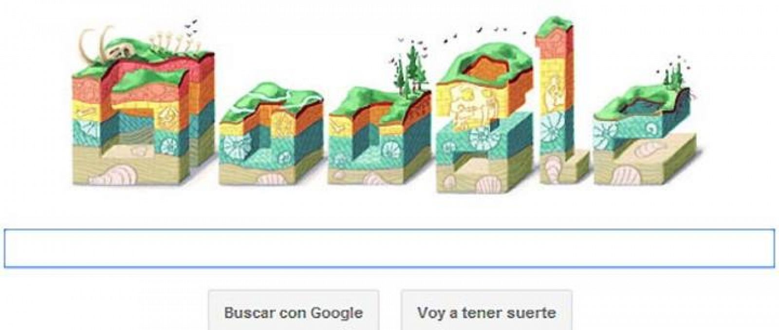 Las letras de Google representan las capas de la Tierra