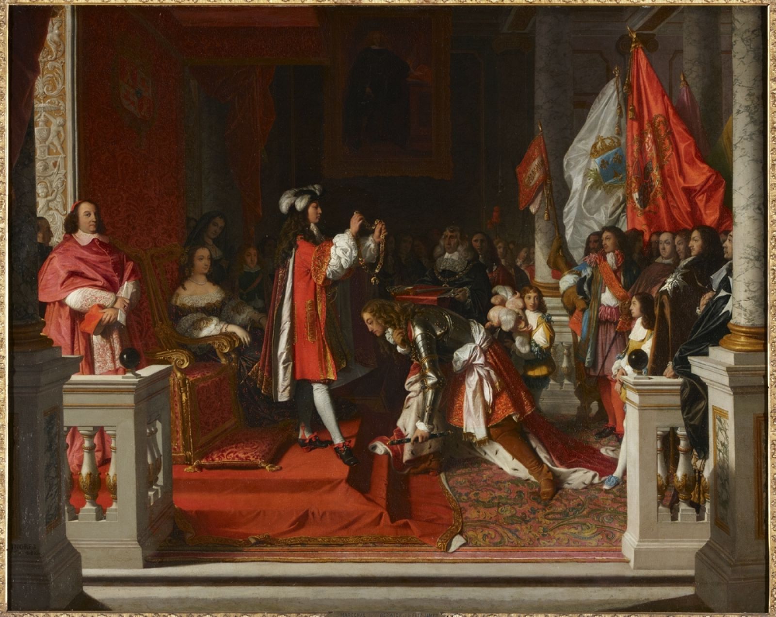 Felipe V impone el Toisón de oro al Duque de Berwick. Jean Auguste Dominique Ingres. 1818. Óleo sobre tela. Fundación Casa de Alba