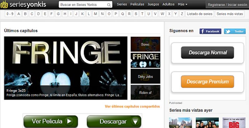 SeriesYonkis es uno de los portales de descargas más populares de España