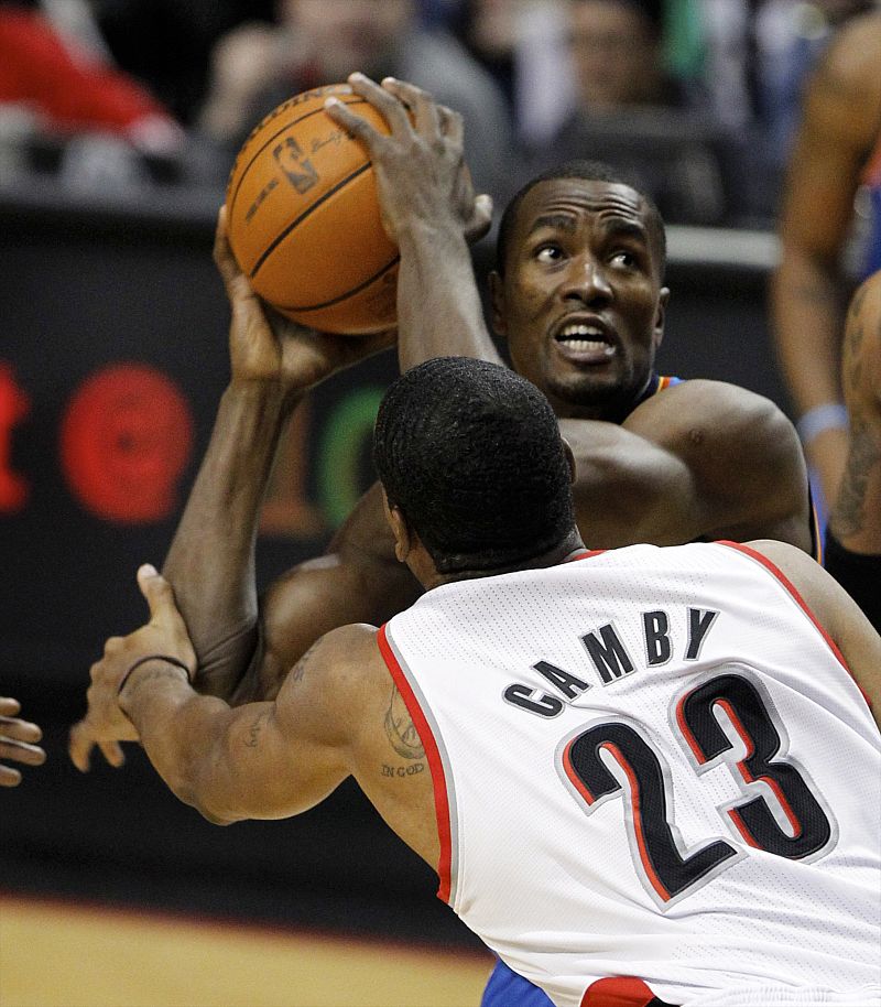 Serge Ibaka, de los Thunder, en una imagen de archivo.