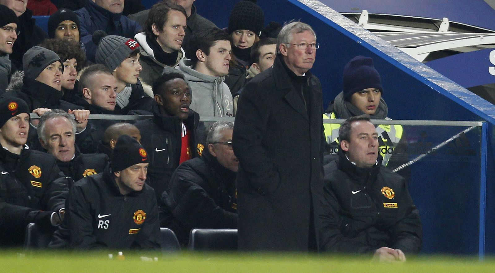 El entrenador del Manchester United, Alex Ferguson, en un partido