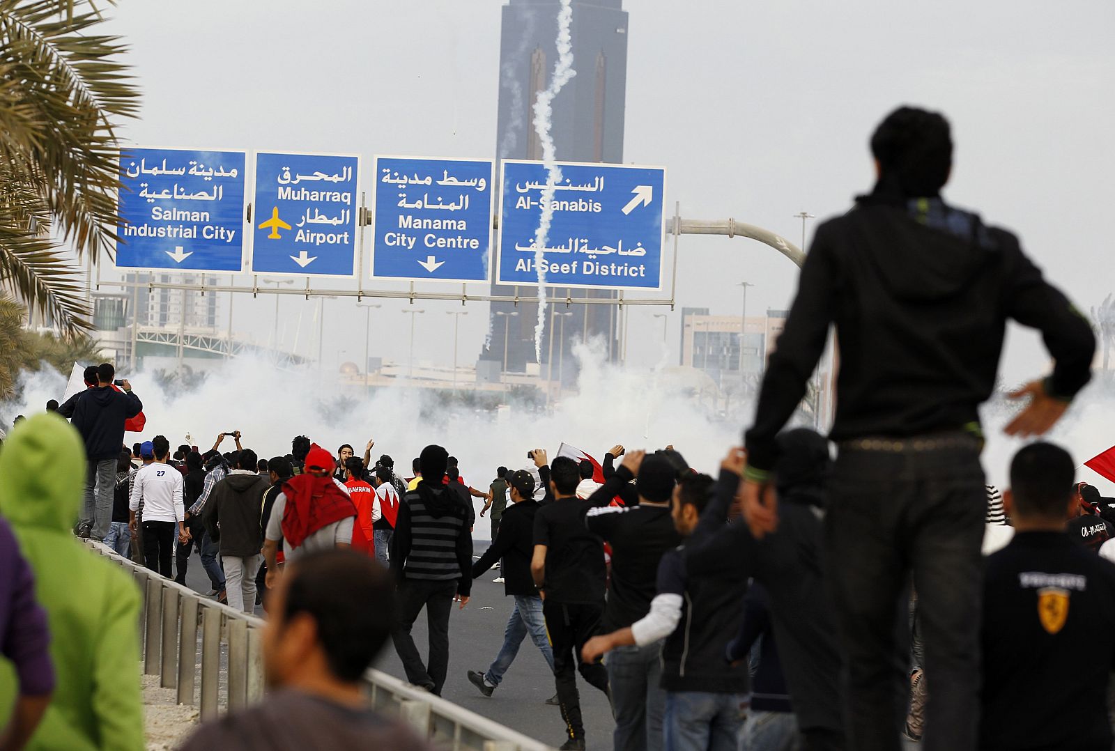 Protestas en Baréin en el anivesario de la revuelta.