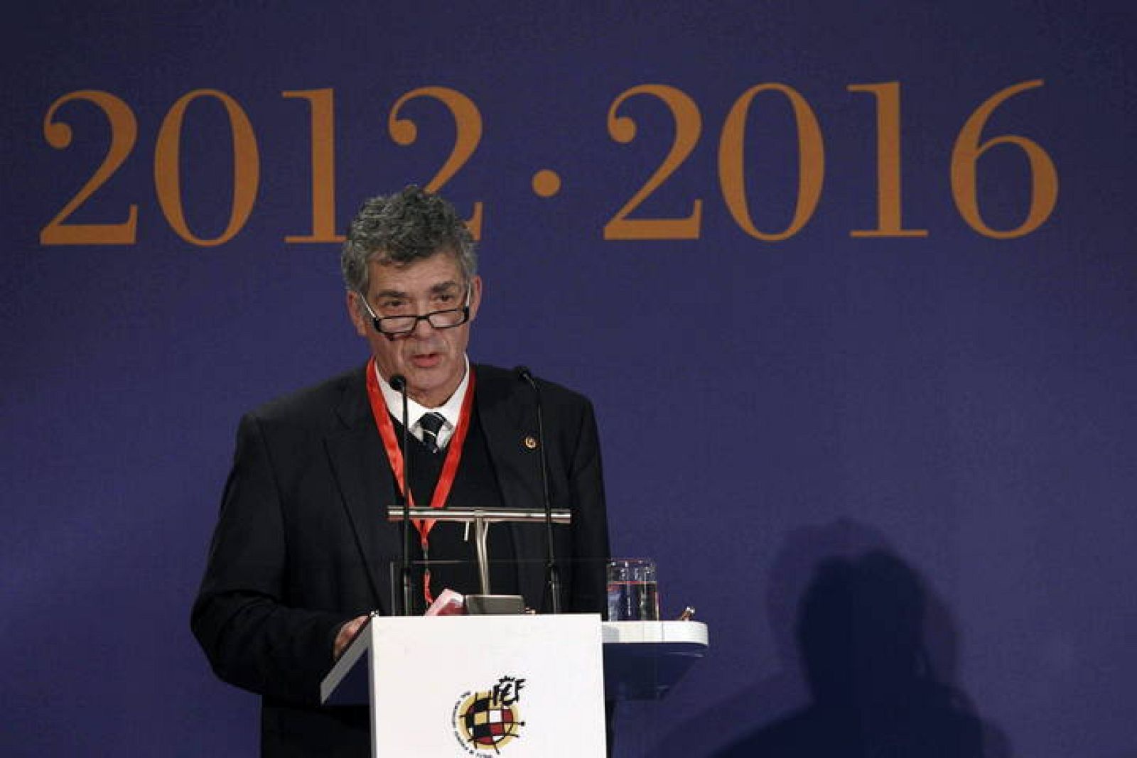 El presidente de la Federación Española de Fútbol (RFEF), Ángel María Villar.