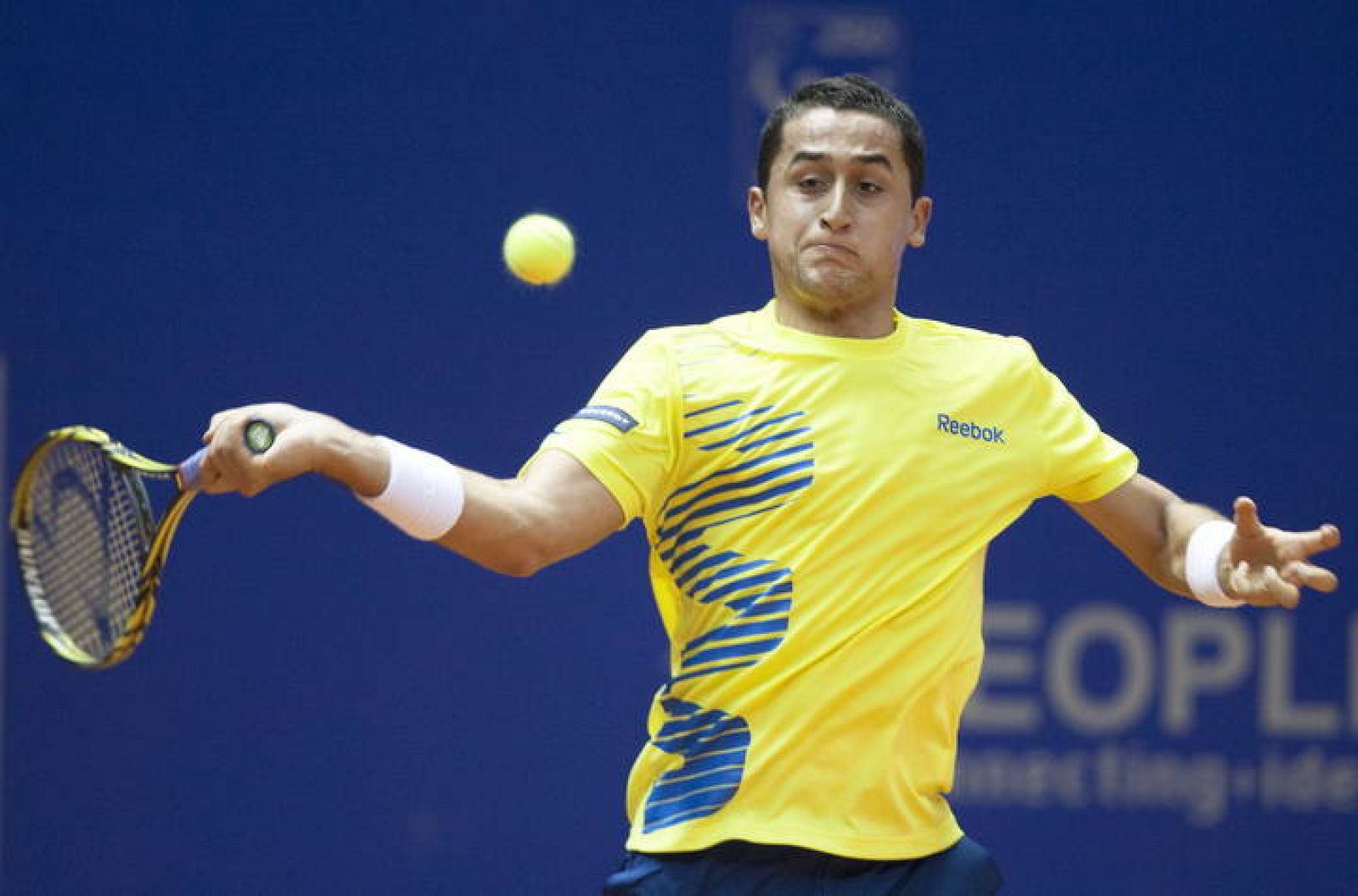 El tenista español Nicolás Almagro, en el Abierto de Tenis de Brasil 