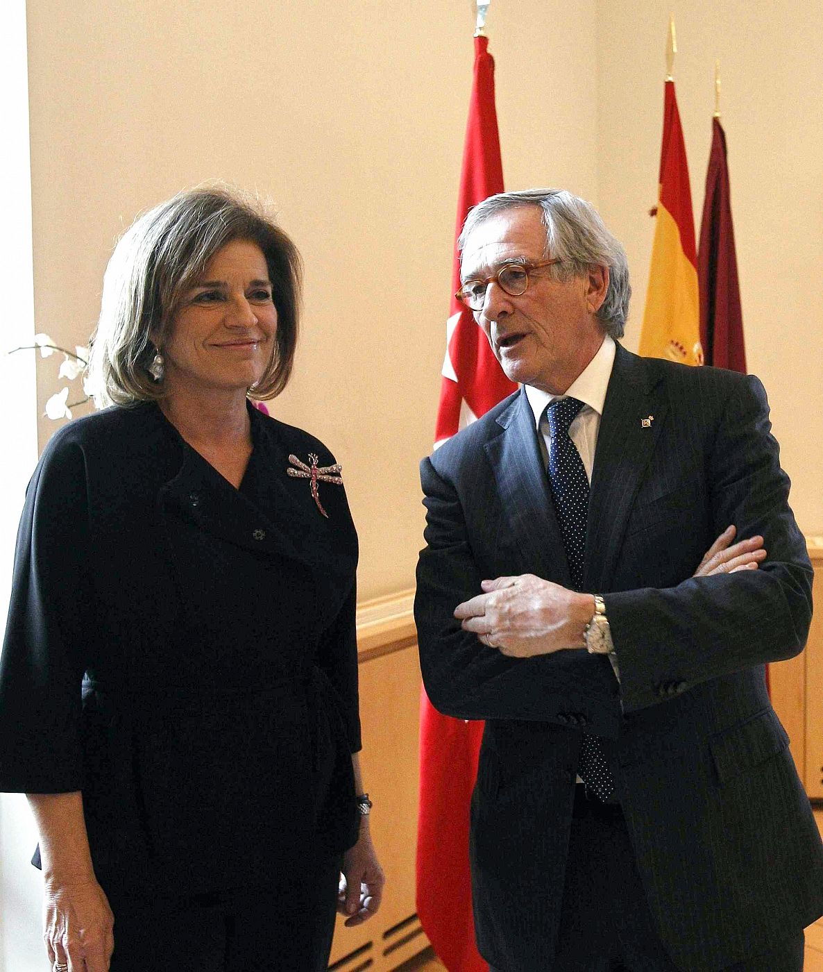 La alcaldesa de Madrid, Ana Botella, junto al alcalde de Barcelona, Xavier Trias