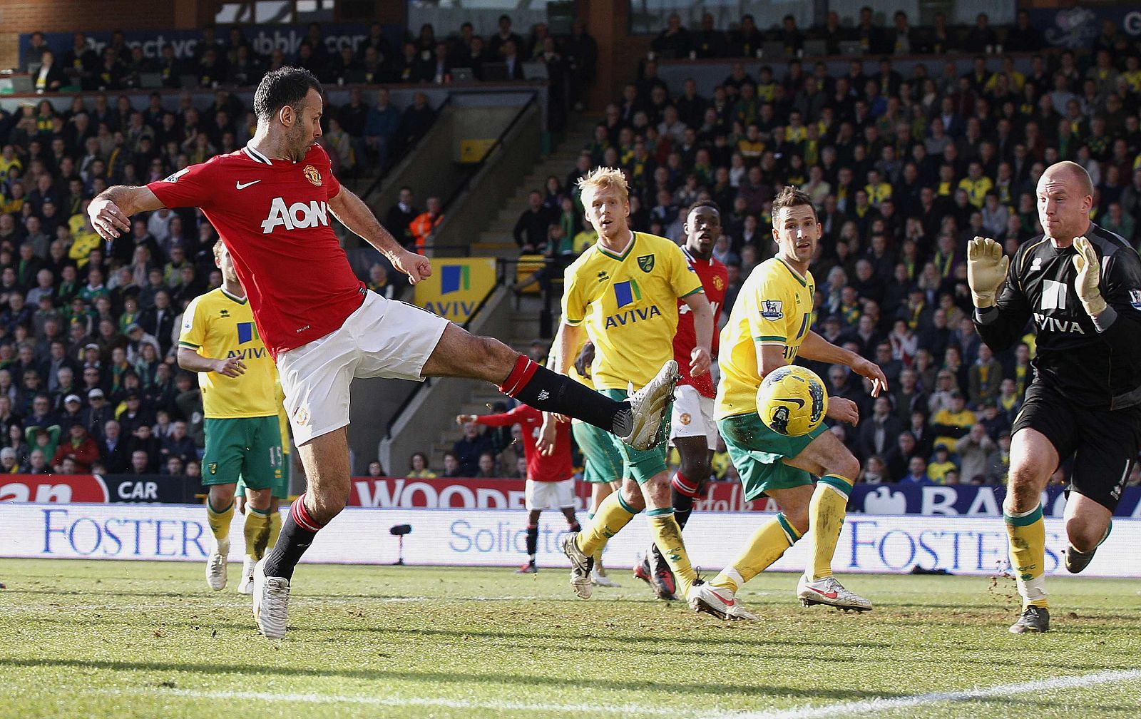 GIGGS MARCA EN EL MANCHESTER UNITED - NORWICH