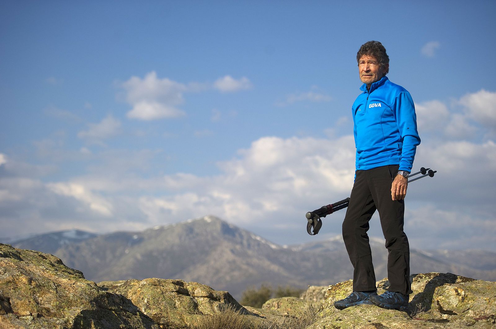 Imagen de archivo del alpinista Carlos Soria en la Sierra de Guadarrama.