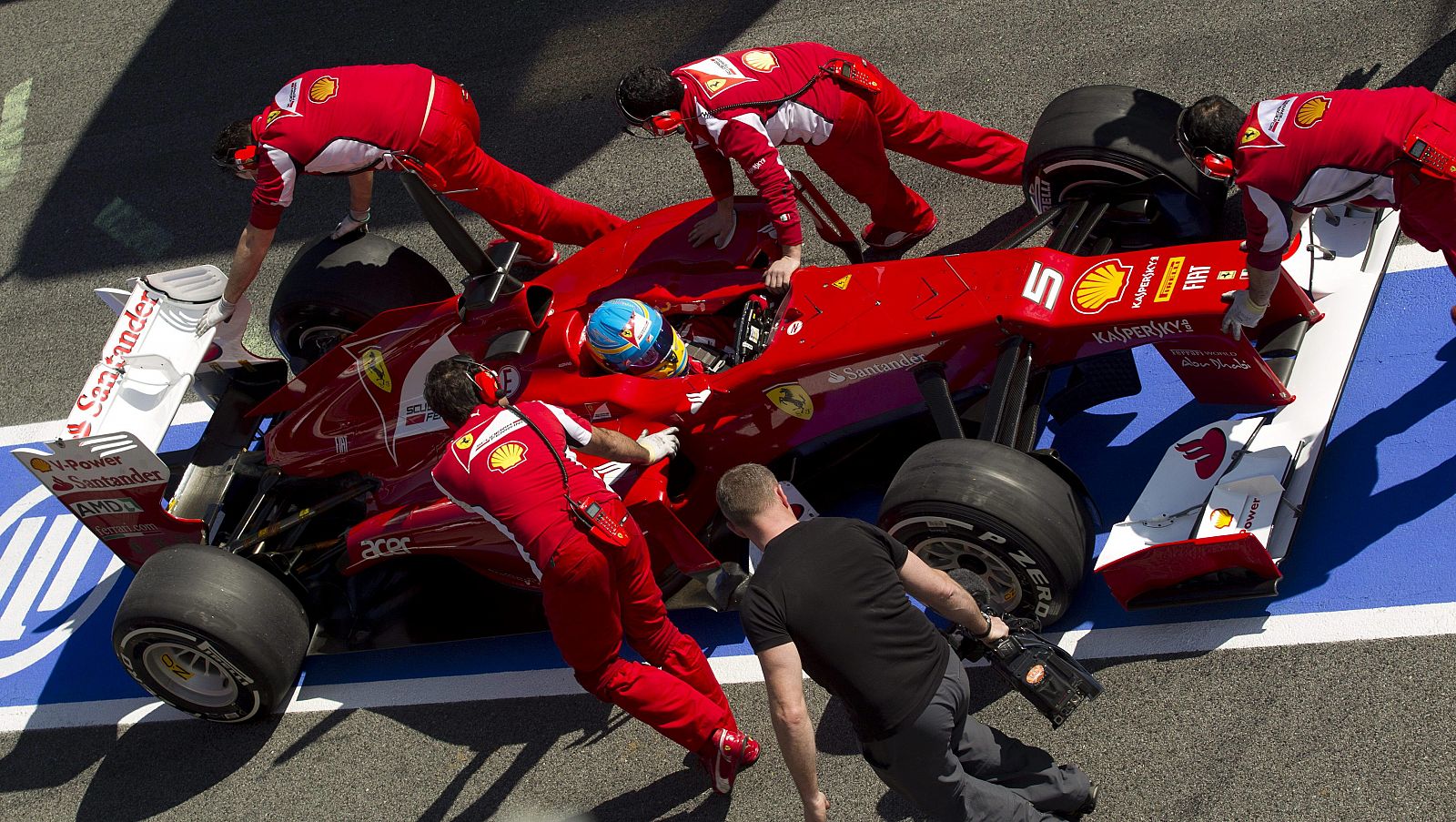 El piloto español Fernando Alonso, del equipo Ferrari.