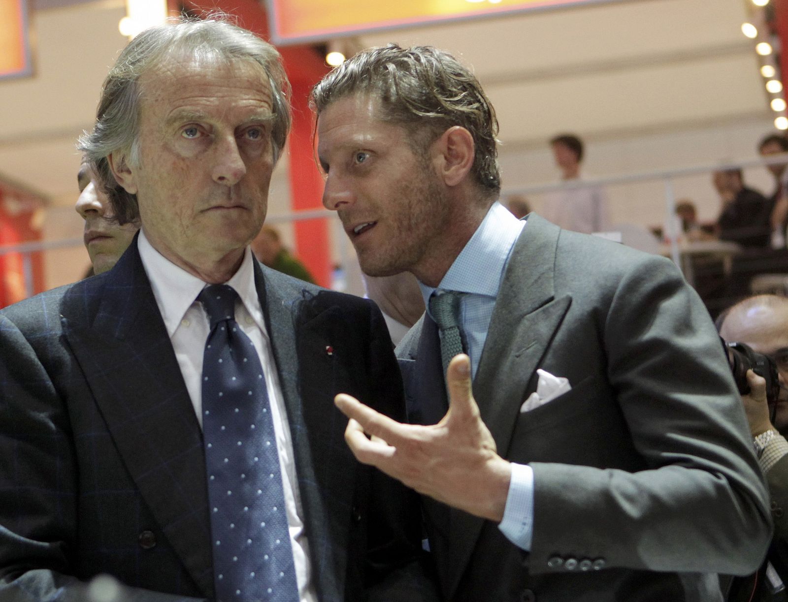 Luca Cordero di Montezemolo, presidente de Ferrari, en la feria del automóvil de Ginebra.