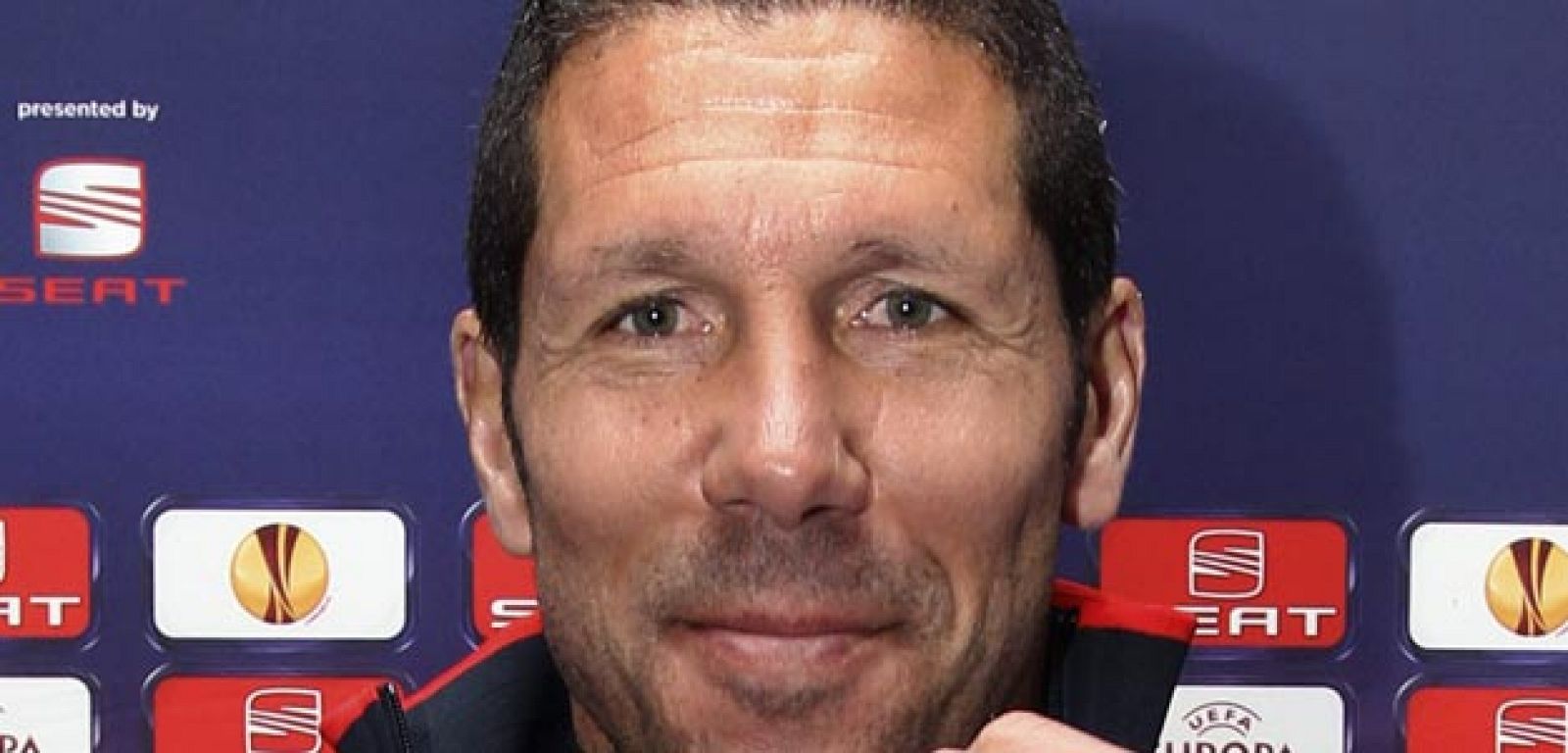 Simeone feliz tras la victoria del Atlético de Madrid (3-1) ante el Beksitas