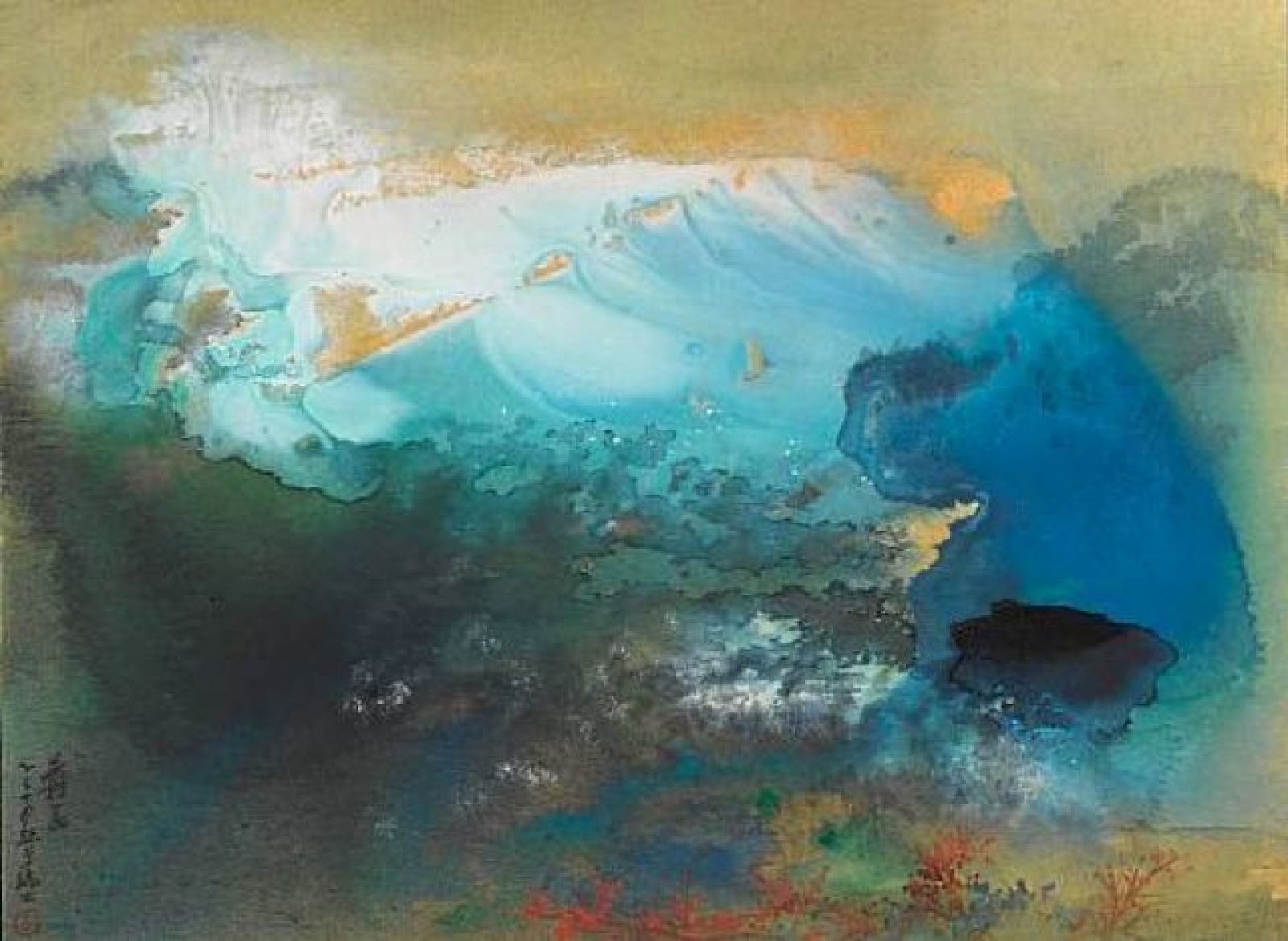 'Nieve temprana' de Zhang Daqian (1965)