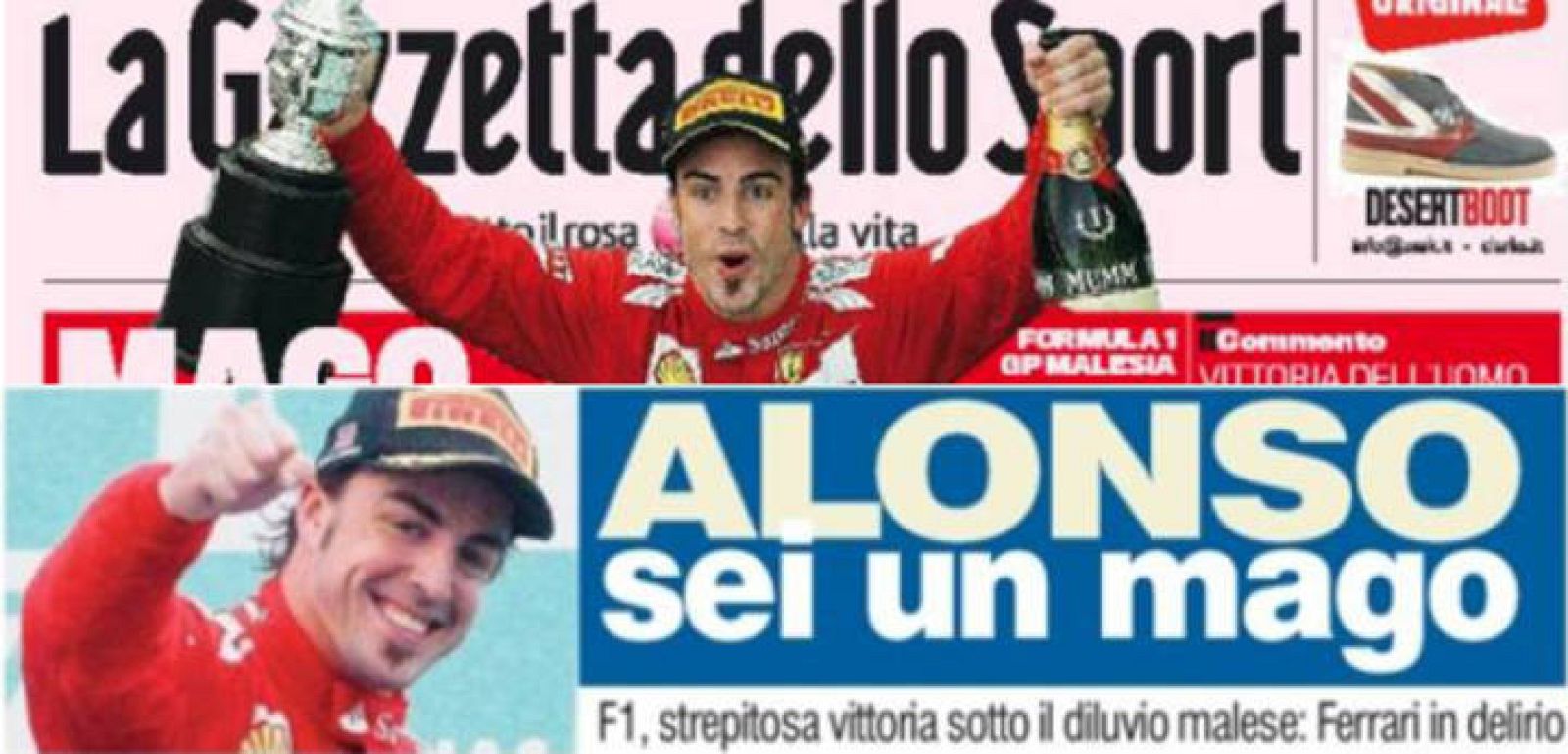 La prensa elogia a Alonso