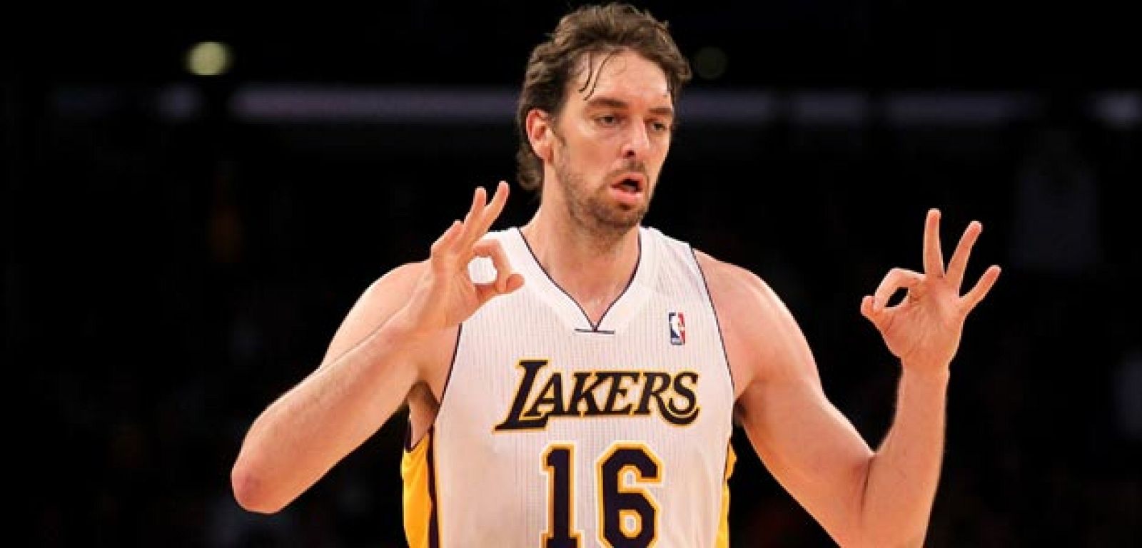 Pau Gasol después de anotar un triple el pasado 18 de marzo contra los Utah Jazz