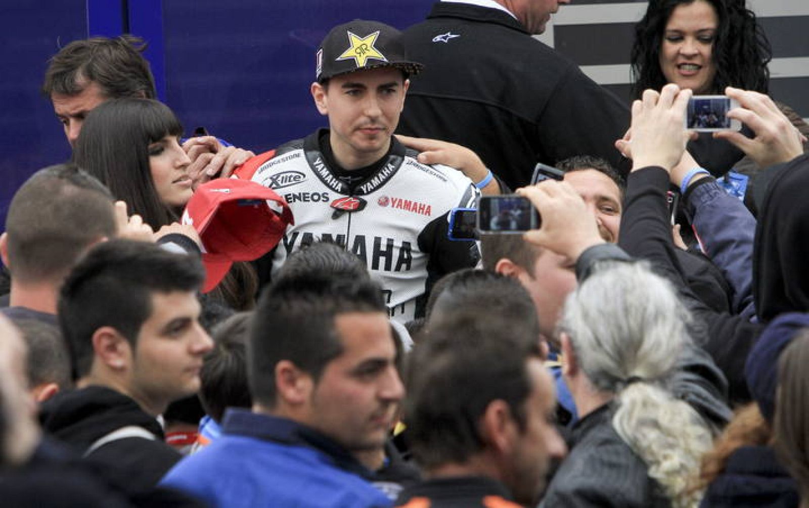 El piloto español, Jorge Lorenzo, (Yamaha YZR M1)