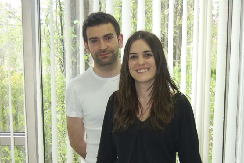 Los socios de Espacia, en el vivero de empresas de Moratalaz